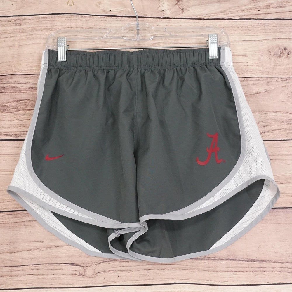 Alabama Crimson Tide Shorts Womens Medium Gray NCAA Lined Nike Dri Fit